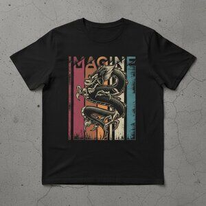 Vintage Dragon Graphic T-Shirt – Retro Fantasy Art Tee
